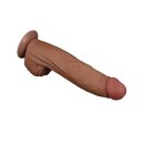 LoveToy - Sliding Skin Dildo 31 cm - Brown