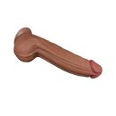 LoveToy - Sliding Skin Dildo 31 cm - Brown
