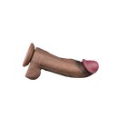LoveToy Dual Layered Silicone Dildo XXL 28 cm (Ø7.4 cm) Brown