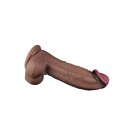 LoveToy Dual Layered Silicone Dildo XXL 28 cm (Ø7.4 cm) Brown