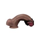 LoveToy Dual Layered Silicone Dildo XXL 33 cm (Ø5.5 cm) Brown