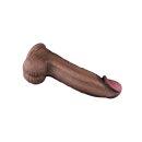 LoveToy Dual Layered Silicone Dildo XXL 33 cm (Ø5.5 cm) Brown