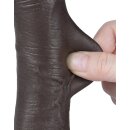 LoveToy - Sliding Skin Dildo 19.5 cm (Ø 3.5 cm) - Black