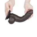 LoveToy - Sliding Skin Dildo 19.5 cm (Ø 3.6 cm) - Black