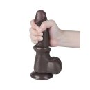 LoveToy - Sliding Skin Dildo 20 cm (Ø 3.9 cm)  - Black
