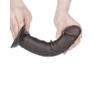 LoveToy - Sliding Skin Dildo 20 cm (Ø 3.8 cm)  - Black