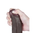 LoveToy - Sliding Skin Dildo 22 cm (Ø 4.3 cm) - Black