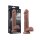 LoveToy - Dual Layered Silicone Dildo 20.5 cm (Ø 4 cm) - Brown
