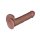 LoveToy - Dual Layered Silicone Dildo 20.5 cm (Ø 4 cm) - Brown