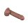 LoveToy - Dual Layered Silicone Dildo 20.5 cm (Ø 4 cm) - Brown