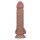 LoveToy - Dual Layered Silicone Dildo 20.5 cm (Ø 4 cm) - Brown