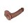 LoveToy - Dual Layered Silicone Dildo 21.5 cm (Ø 4.2 cm) - Brown