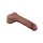 LoveToy - Dual Layered Silicone Dildo 21.5 cm (Ø 4.2 cm) - Brown