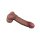 LoveToy - Dual Layered Silicone Dildo 22.5 cm (Ø 4.2 cm) - Brown