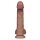 LoveToy - Dual Layered Silicone Dildo 22.5 cm (Ø 4.2 cm) - Brown