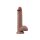 LoveToy - Dual Layered Silicone Dildo 23.5 cm (Ø 4.3 cm) - Brown