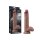 LoveToy - Dual Layered Silicone Dildo 23.5 cm (Ø 4.3 cm) - Brown