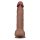 LoveToy - Dual Layered Silicone Dildo 23.5 cm (Ø 4.3 cm) - Brown