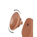 LoveToy - Sliding Skin Dildo 19.5 cm (Ø 3.5 cm) - Brown