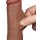 LoveToy - Sliding Skin Dildo 19.5 cm (Ø 3.6 cm) - Brown