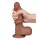 LoveToy - Sliding Skin Dildo 20 cm (Ø 3.9 cm)  - Brown