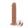 LoveToy - Sliding Skin Dildo 20 cm (Ø 3.8 cm)  - Brown
