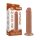 LoveToy - Sliding Skin Dildo 20 cm (Ø 3.8 cm)  - Brown