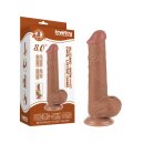 LoveToy - Sliding Skin Dildo 20.8 cm (Ø 4 cm) - Brown