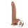 LoveToy - Sliding Skin Dildo 20 cm (Ø 4 cm) - Brown