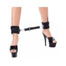 Rimba Soft Bondage Footcuffs With Spread Strap Adjustable Black