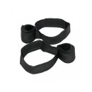 Rimba Soft Bondage Oberschenkel- und Handfesselset Schwarz Verstellbar