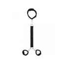Rimba Soft Bondage Halsband mit abnehmbarem Trageriemen und Handfesseln Schwarz