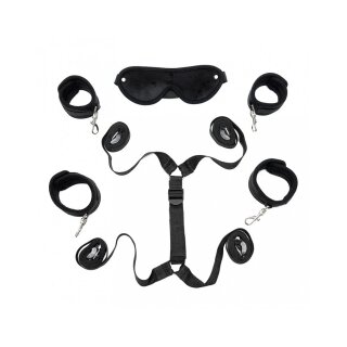 Rimba Soft Bondage Fesselset fürs Bett Schwarz