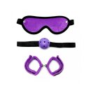 Rimba Soft Bondage Set Lila Schwarz 3 Teile