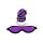 Rimba Soft Bondage Set SLAVE Purple/Black 3 Pieces