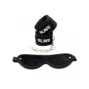 Rimba Soft Bondage Set SLAVE Black 3 Pieces