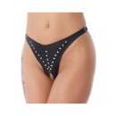 Rimba Open Crotch Brief with Rivets One Size Black