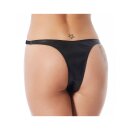 Rimba Open Crotch Brief with Rivets One Size Black