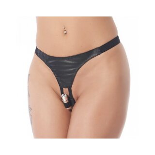 Rimba G-String with Vibrating Bullet One Size Black