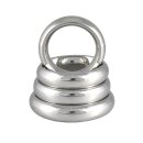 Rimba Cockring aus Edelstahl Silber Ø 5 cm