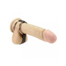 Rimba Penis and Balls Rings with Ball Divider Black...