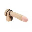 Rimba Penis and Balls Rings with Ball Divider Black...