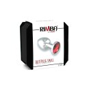 Rimba Analplug mit Kristall Silber Rot Ø 3 cm