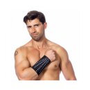 Rimba Armmanschette aus Leder verziert mit Nieten Schwarz