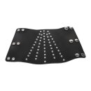 Rimba Armmanschette aus Leder verziert mit Nieten Schwarz