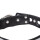 Rimba Leather Collar with Padlock Silver Black