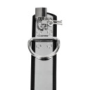 Rimba Leather Hand Cuffs with Padlock Silver Black