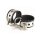 Rimba Leather Hand Cuffs with Padlock Silver Black