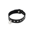 Rimba Simple Collar Decorated with Studs Black M-L
