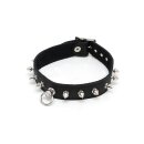 Rimba Halsband verziert mit Spikes Schwarz S-M